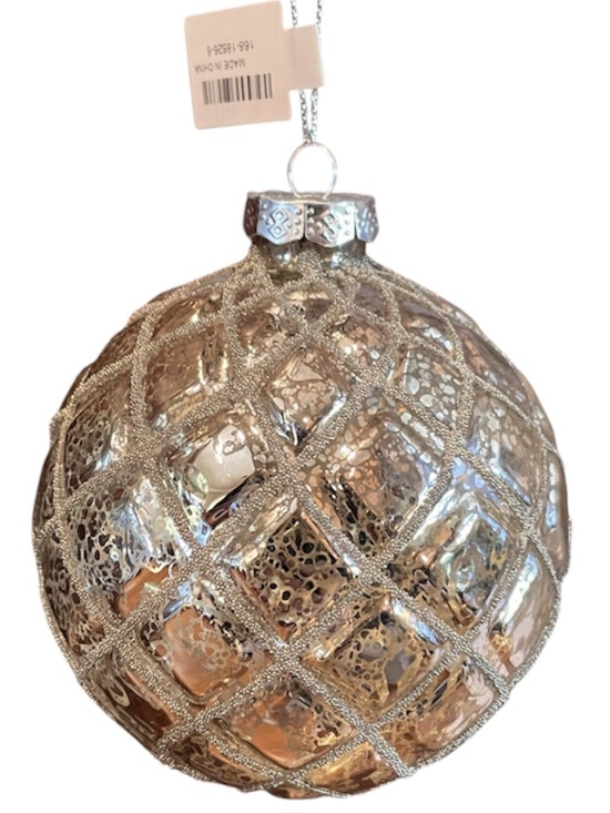 Z GALLERIE BEADED MERCURY GLASS BALL ORNAMENTS (SET OF 4) - Picture 2 of 8